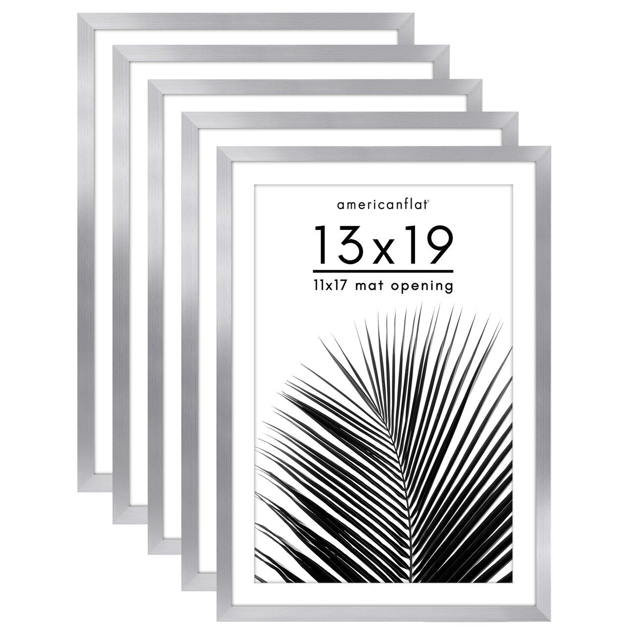 Americanflat Picture Frame Set with Mat - Set of 5 - Photo Frame Set of Five for Wall Display - Plexiglass Cover - Hanging Hardware